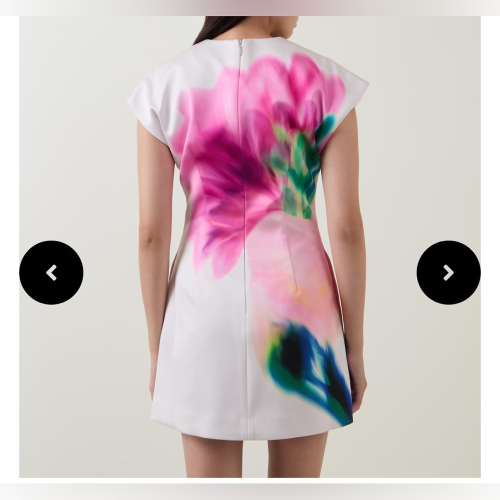 NWT  REBECCA VALLANCE Dahlia Blossom Mini Dress size US 10 floral elegant - Picture 3 of 12